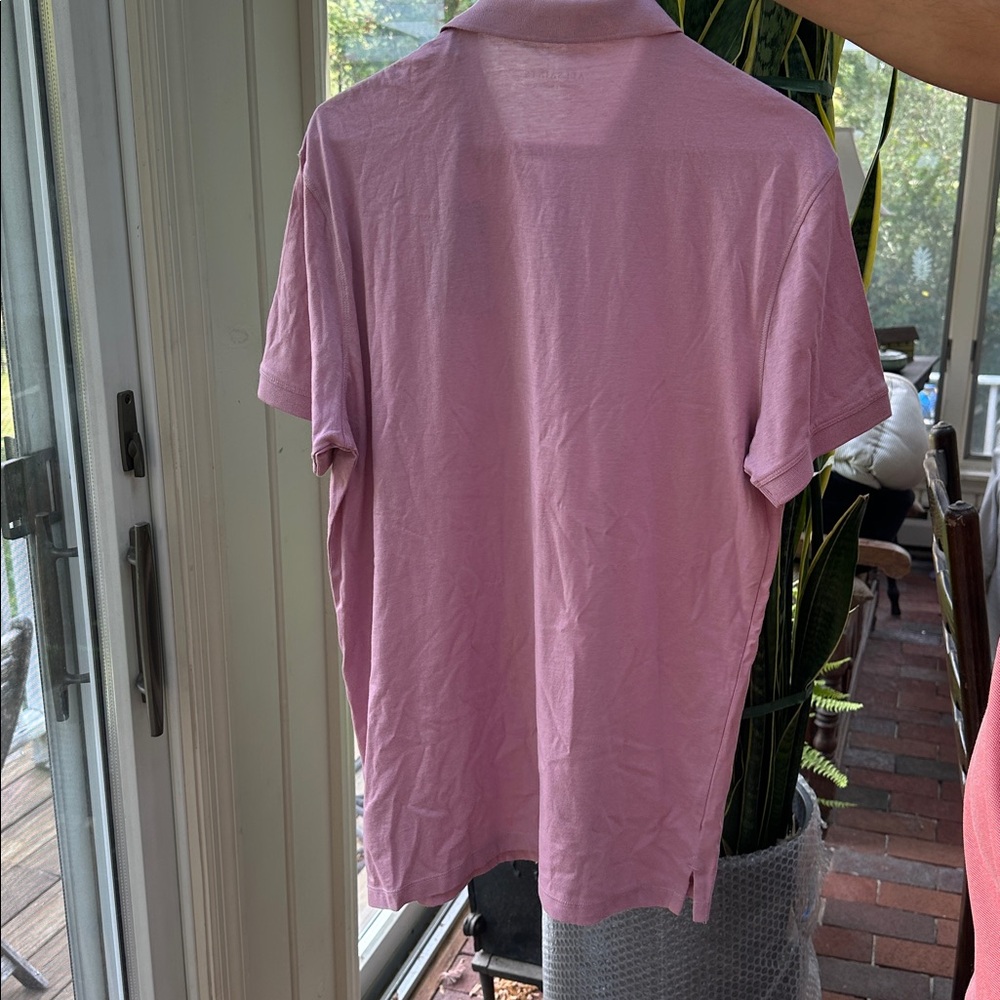 All Saints Pink Polo Shirt - Picture 2 of 3